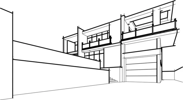 抽象的な建築壁紙やデジタル背景 — ストックベクタ