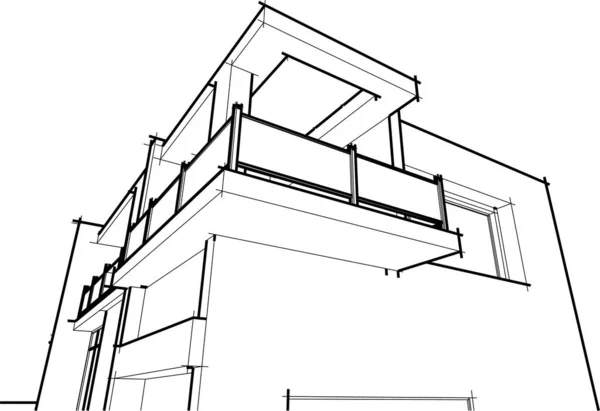 Abstrakcyjna Tapeta Architektoniczna Tło Cyfrowe — Wektor stockowy