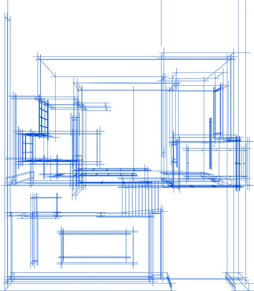 Abstrakt Arkitektoniska Tapeter Digital Bakgrund — Stock vektor