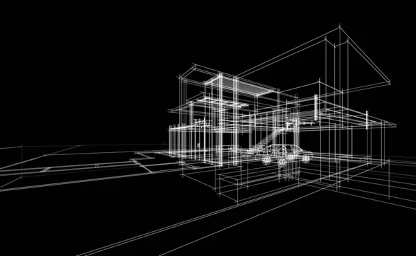 Projekt Architektoniczny Tapety Tło Cyfrowe — Zdjęcie stockowe