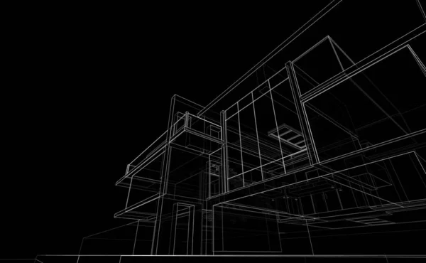 Építészeti Projekt Tapéta Digitális Háttér — Stock Fotó