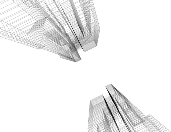 Abstract Architectonisch Behang Digitale Achtergrond — Stockvector