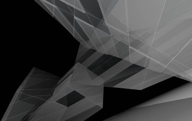 3D mimari illüstrasyon, soyut duvar kağıdı