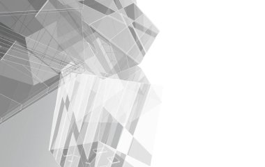 3D mimari illüstrasyon, soyut duvar kağıdı