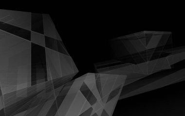 3D mimari illüstrasyon, soyut duvar kağıdı