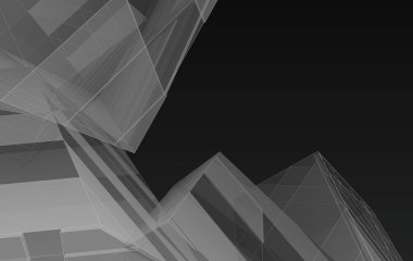 3D mimari illüstrasyon, soyut duvar kağıdı