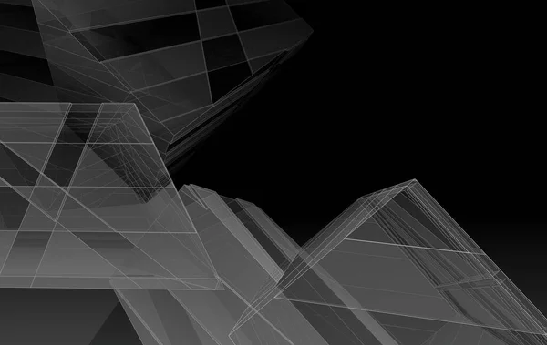 Architektonische Illustration Abstrakte Tapete — Stockfoto