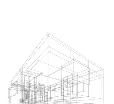 minimal 3d mimari proje, mimari sanat