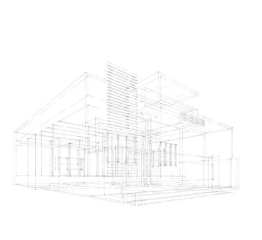 minimal 3d mimari proje, mimari sanat