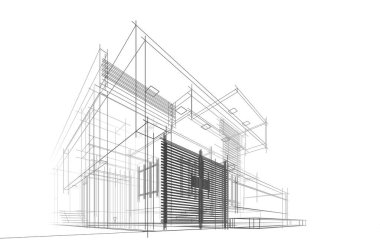 minimal 3d mimari proje, mimari sanat
