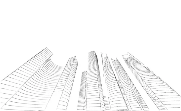 Liniert Architekturkunst Digitale Tapete — Stockfoto