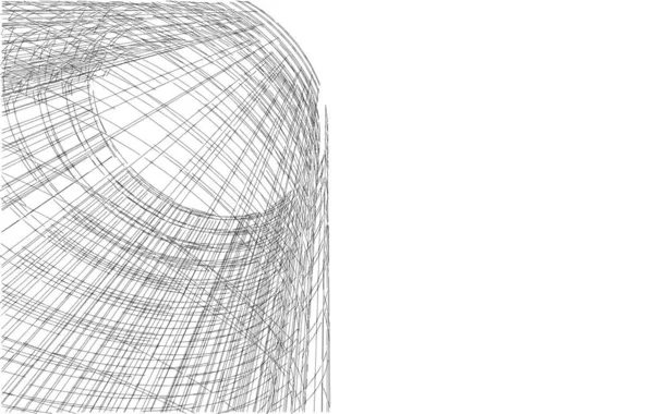 3D内衬建筑艺术 数码壁纸 — 图库照片