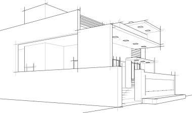 minimal 3d mimari proje, mimari sanat