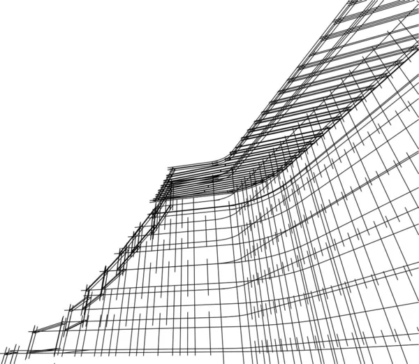 Tapissé Art Architectural Papier Peint Numérique — Image vectorielle