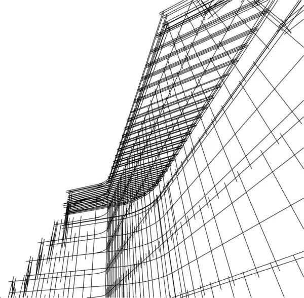 Tapissé Art Architectural Papier Peint Numérique — Image vectorielle