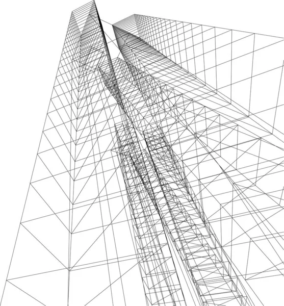 3D内衬建筑艺术 数码壁纸 — 图库矢量图片