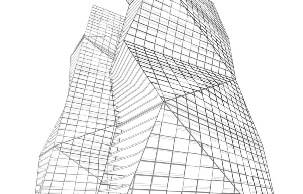 Liniert Architekturkunst Digitale Tapete — Stockfoto