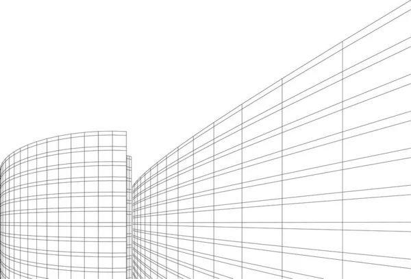 Bélelt Építészeti Művészet Digitális Tapéta — Stock Vector