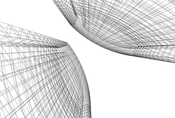 3D内衬建筑艺术 数码壁纸 — 图库矢量图片