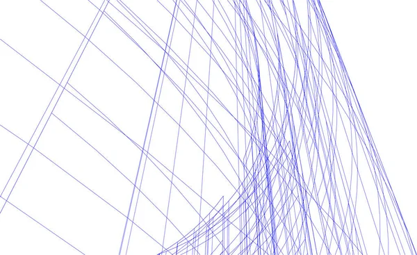 3D建築美術 デジタル壁紙 — ストックベクタ