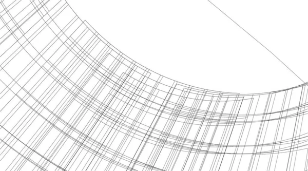 3D建築美術 デジタル壁紙 — ストックベクタ