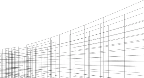 Liniert Architekturkunst Digitale Tapete — Stockvektor