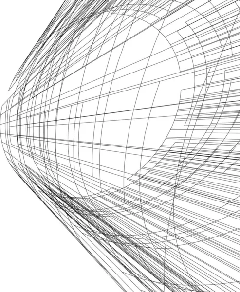 3D建築美術 デジタル壁紙 — ストックベクタ