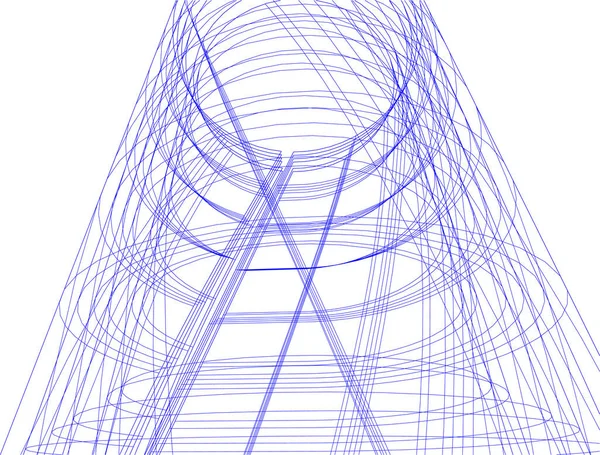 Tapissé Art Architectural Papier Peint Numérique — Image vectorielle