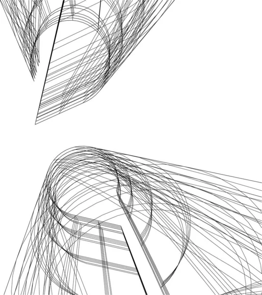 Tapissé Art Architectural Papier Peint Numérique — Image vectorielle