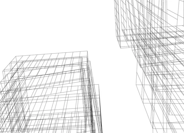 Liniert Architekturkunst Digitale Tapete — Stockvektor