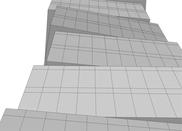 3D内衬建筑艺术 数码壁纸 — 图库矢量图片