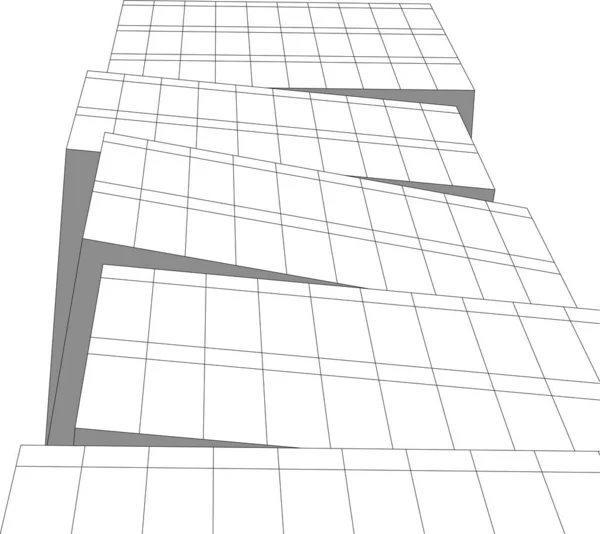 Liniert Architekturkunst Digitale Tapete — Stockvektor