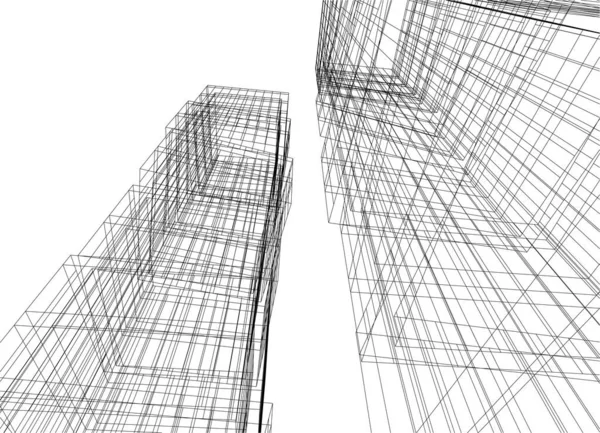 3D内衬建筑艺术 数码壁纸 — 图库矢量图片