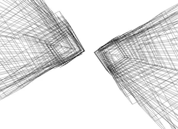 3D内衬建筑艺术 数码壁纸 — 图库矢量图片