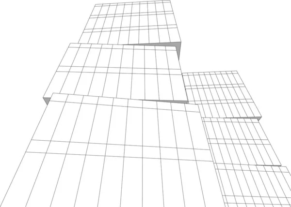 Liniert Architekturkunst Digitale Tapete — Stockvektor