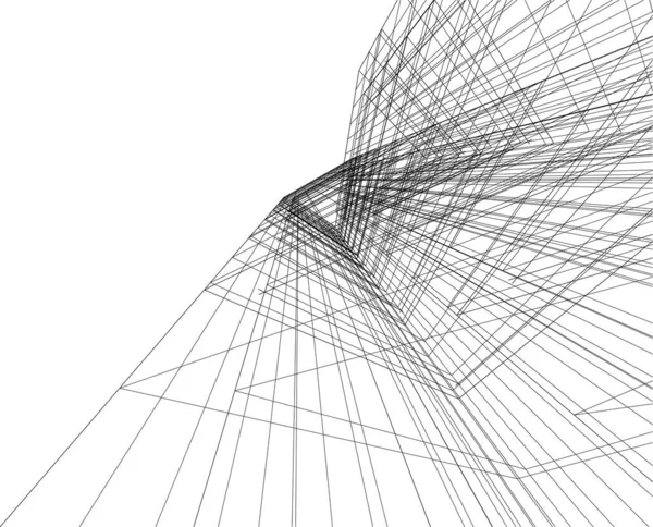 3D内衬建筑艺术 数码壁纸 — 图库矢量图片