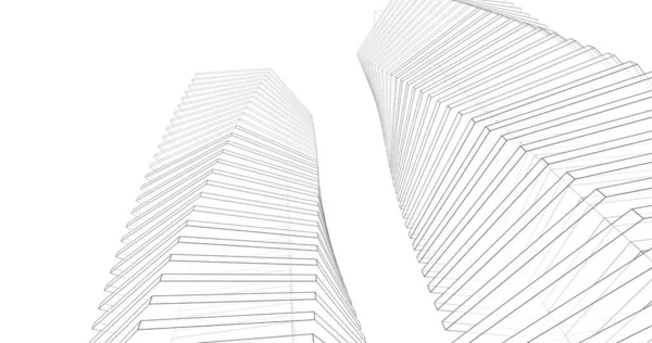 Fodrad Arkitektonisk Konst Digital Tapet — Stockfoto