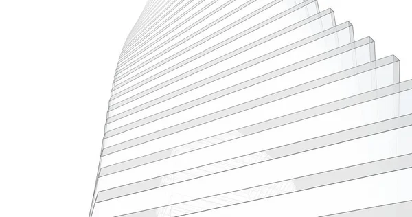 Lined Architectural Art Digital Wallpaper — Stock Photo, Image