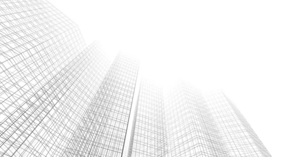 Lined Architectural Art Digital Wallpaper — Stock Photo, Image