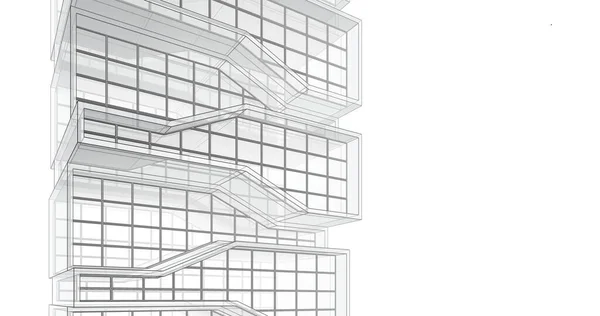 3D建筑艺术 数码壁纸 — 图库照片