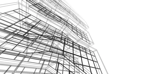 Arkitektonisk Konst Digital Tapet — Stockfoto