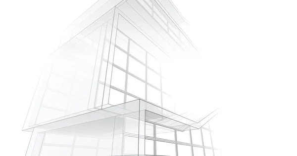 Architectural Art Digital Wallpaper — Stock Photo, Image