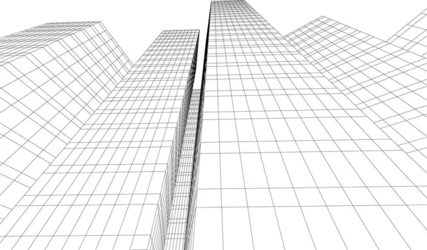 Art Architectural Doublé Papier Peint Numérique — Image vectorielle