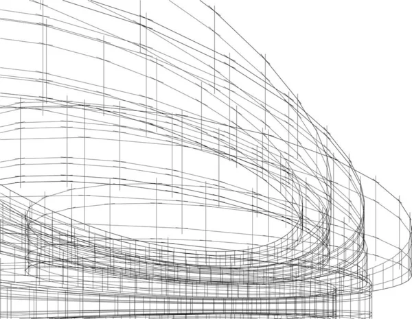 Linkované Architektonické Umění Digitální Tapety — Stockový vektor