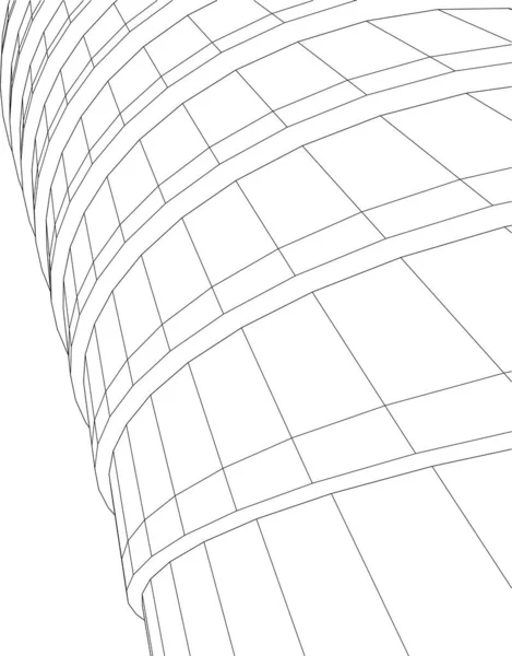 Arte Arquitectónico Forrado Fondo Pantalla Digital — Vector de stock