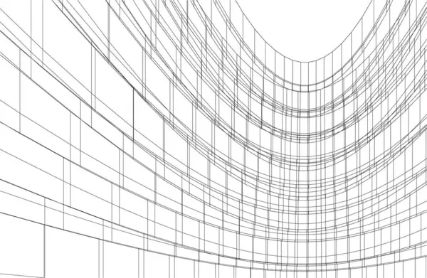 Linkované Architektonické Umění Digitální Tapety — Stockový vektor