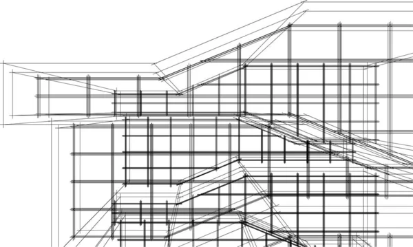 Art Architectural Doublé Papier Peint Numérique — Image vectorielle