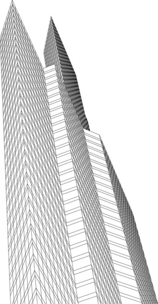 Fodrad Arkitektonisk Konst Digital Tapet — Stock vektor