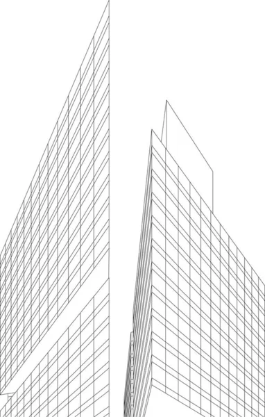 Ausgekleidete Architekturkunst Digitale Tapete — Stockvektor