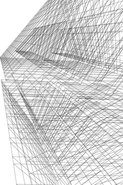 Вишиване Архітектурне Мистецтво Цифрові Шпалери — стоковий вектор
